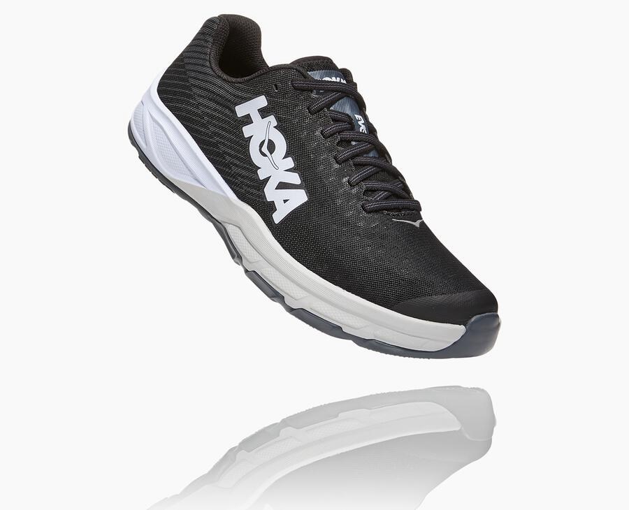 Tenis Hoka One One Hombre Negros/Blancos - Evo Carbon Rocket - BHFS25970